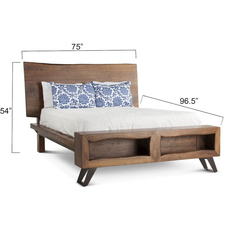 World Interiors Nottingham Queen Bed in Walnut Finish image number 1