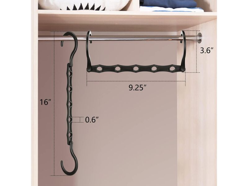 6 Pack Closet Organizers & Storage | Magic Space-Saving Hangers for Clothes image number 2