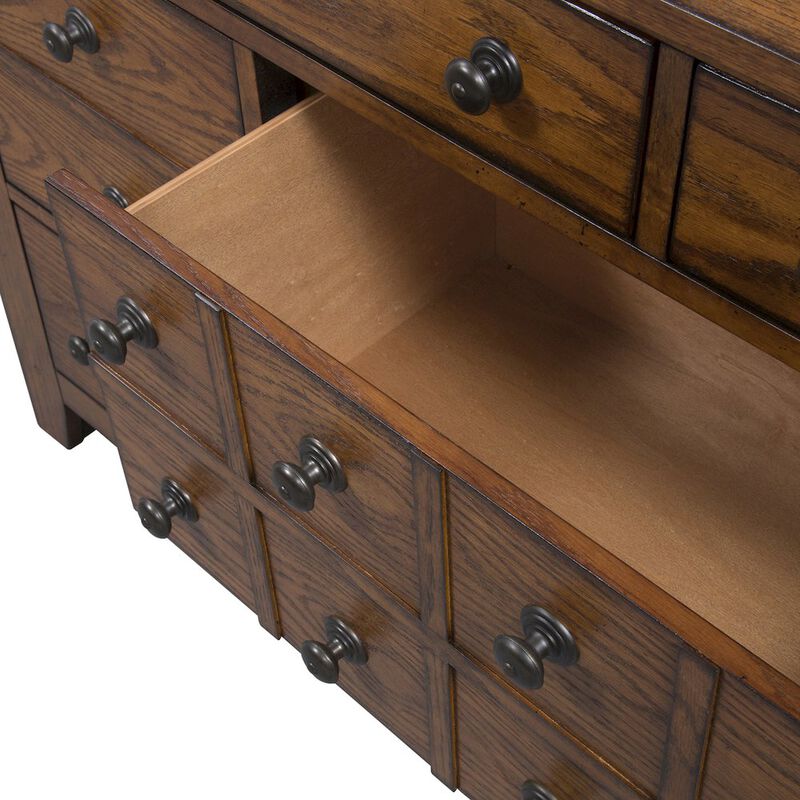 Liberty Furniture Grandpas Cabin Queen Sleigh Bed, Dresser & Mirror, Chest, Night Stand image number 8