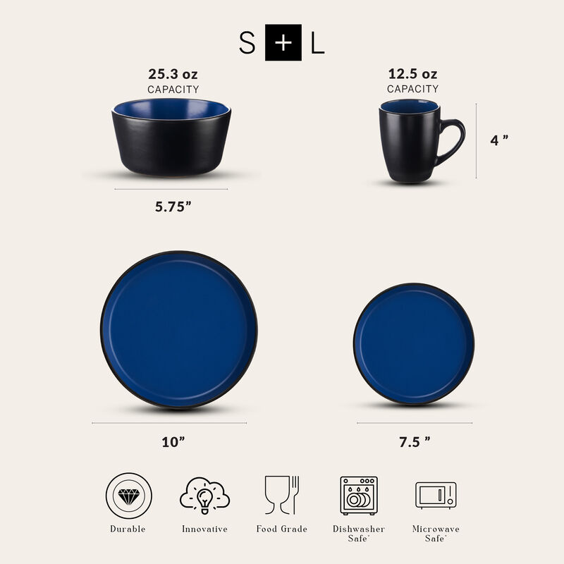 Stone Lain Albie Stoneware 32 Piece Dinnerware Set