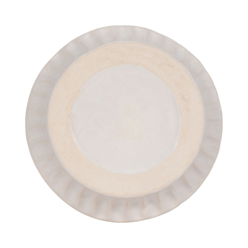 Cer, 6" Wavy Vase, White image number 5