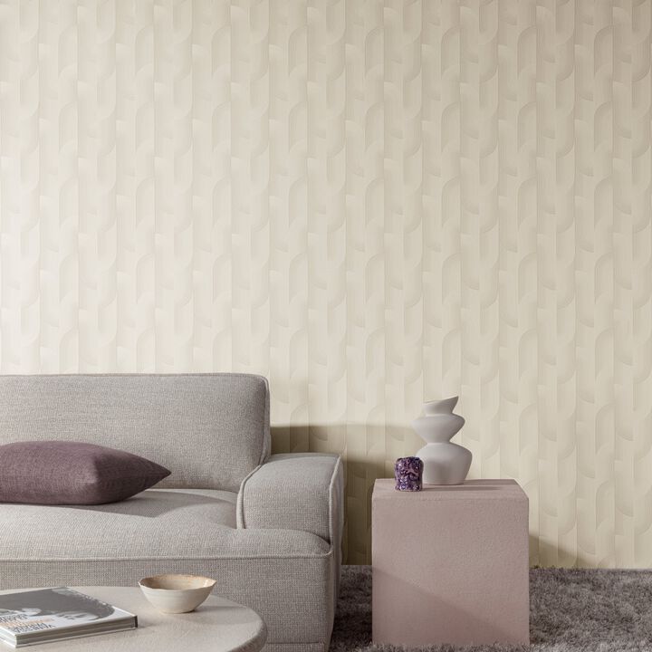 Precious Weaves Geometric All-over Beige Wallpaper PW3101