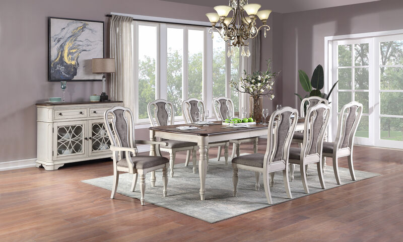 Streamdale Grey Upholstered Tufted Dining Chairs (Set of 2)