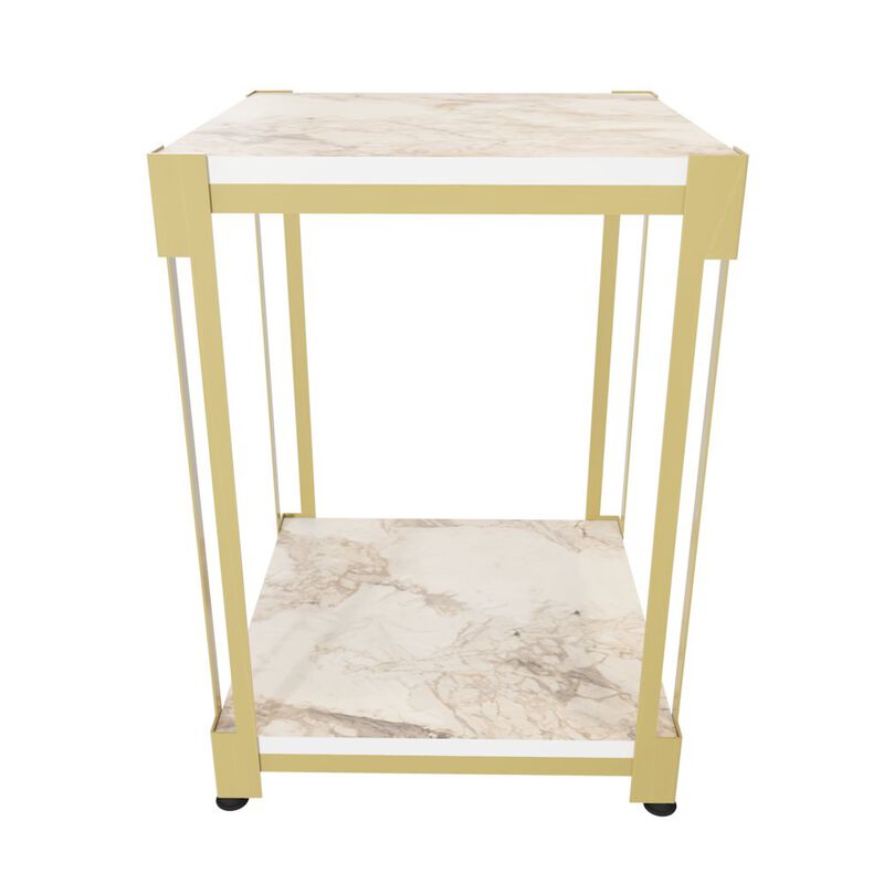 Decorotika Zenas Side End Table - Ephesus Gold