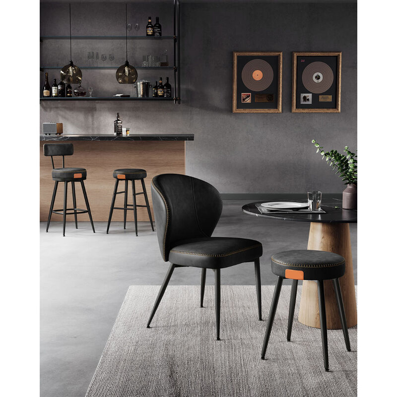 Comfortable Bar Stools Set of 2 for Dining Room or Counter Seating