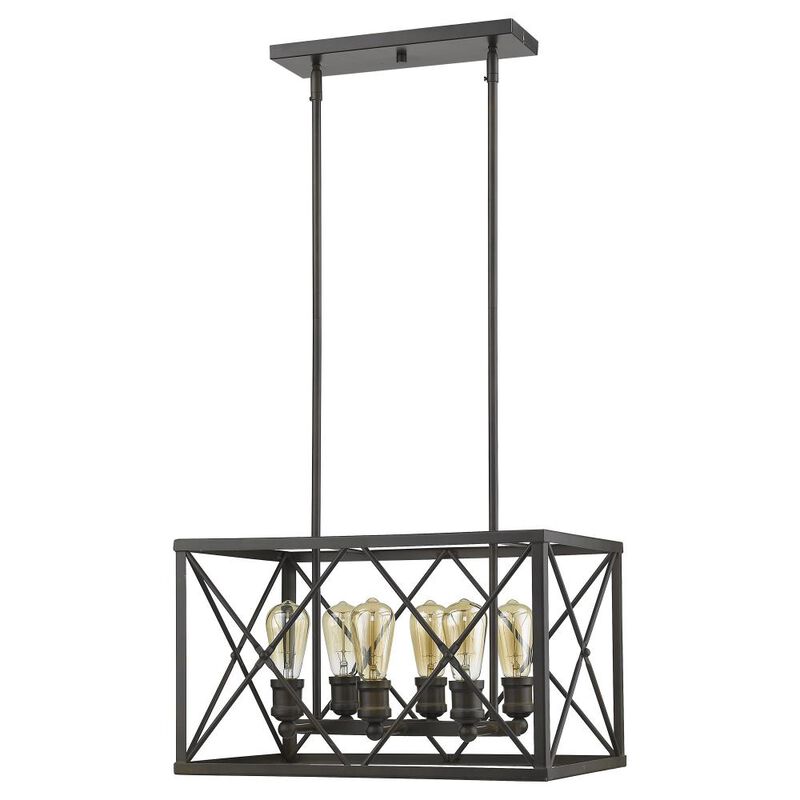 Hivvago Brooklyn 6-Light Oil-Rubbed Bronze Pendant