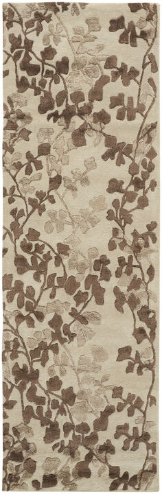HomeRoots Floral Hand Tufted Runner Rug