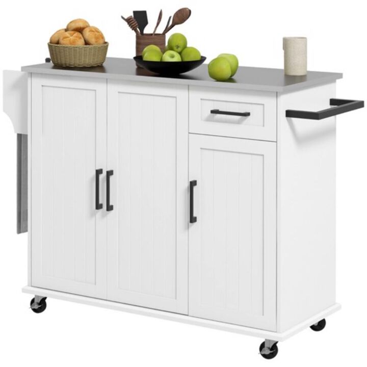 Kitchen Cart & Storage Cabinet Versatile Rolling Organizer for Kitchen & Dining
