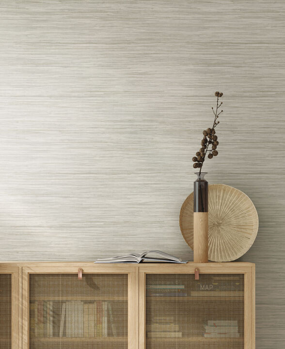 Bahia Grass Off White Peel & Stick Wallpaper (Set of 2)