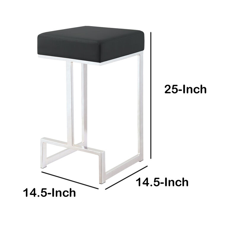 Metal Counter Height Stool, Black