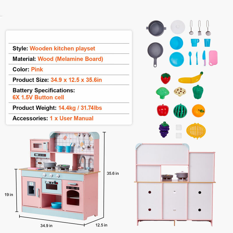 Kids Kitchen Cooking Playset &ndash; 24 PCS Pretend Play Accessories with Pots, Utensils & Food Toys for Girls and Toddlers