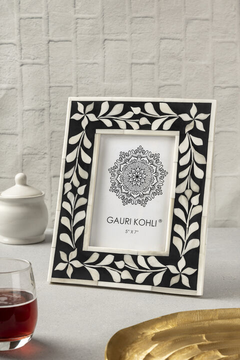 Jodhpur Bone Inlay Picture Frame - Black