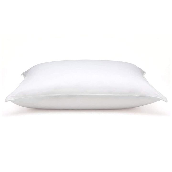 DOWNLITE Flat & Soft Down Pillow - Hypoallergenic Premium Down (Not Feathers) - Standard Size, 20 x 26