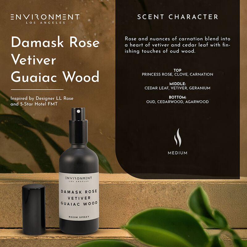 ENVIRONMENT 100mL Room Spray Inspired by Le Labo Rose 31&reg; and Fairmont Hotel&reg; - Damask Rose | Vetiver | Guaiac Wood