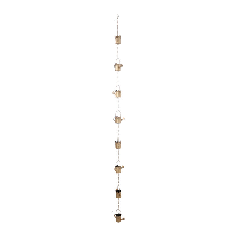 91x5" Watering Can Rain Chain, Gold image number 2