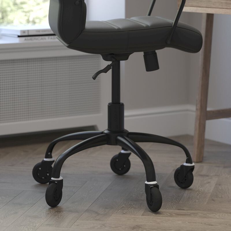 Flash Furniture Mid-Back Black Executive Swivel Office Chair with Black Frame, Arms, image number 7