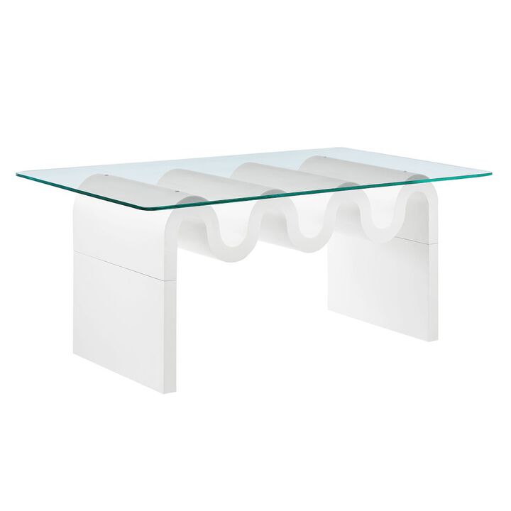 Modway Ondine Glass Top Coffee Table