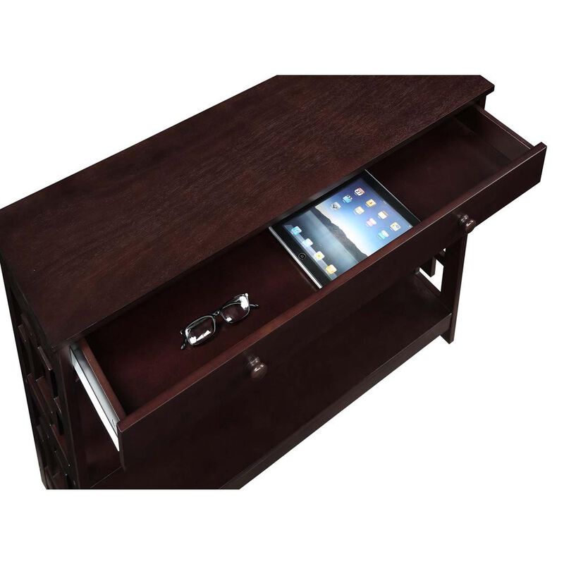 Convenience Concepts Town Square 1 Drawer Console Table, Espresso