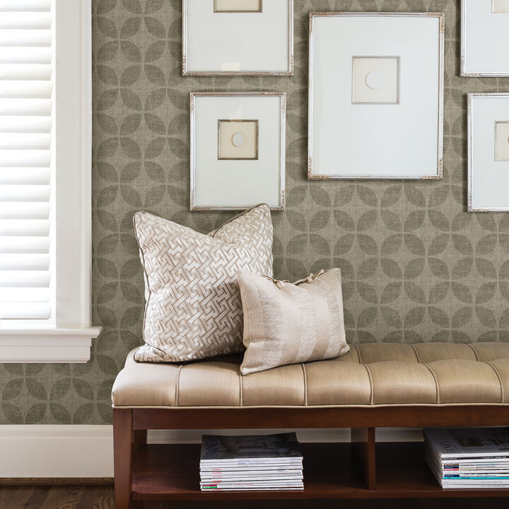 Polaris Brass Geometric Wallpaper (Set of 2)