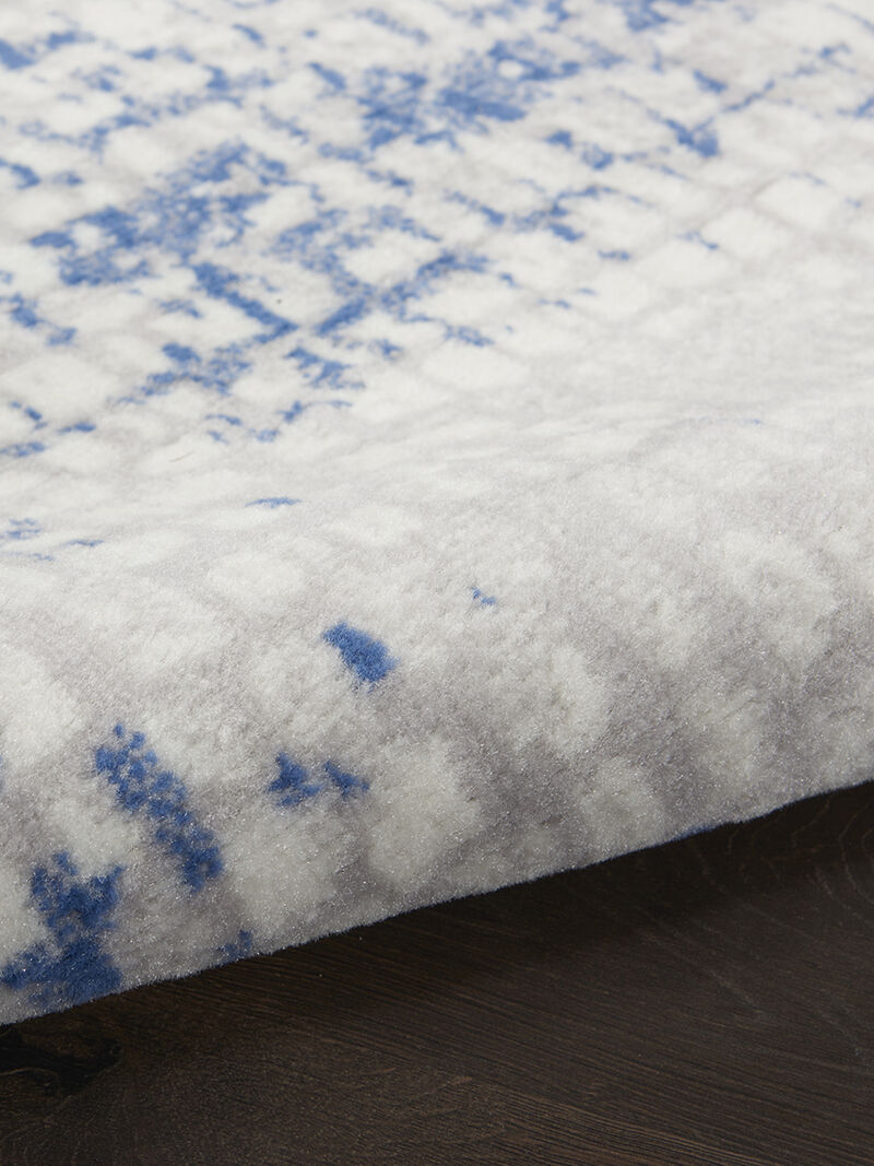 Whimsicle WHS07 Gray/Blue 2' x 8' Rug