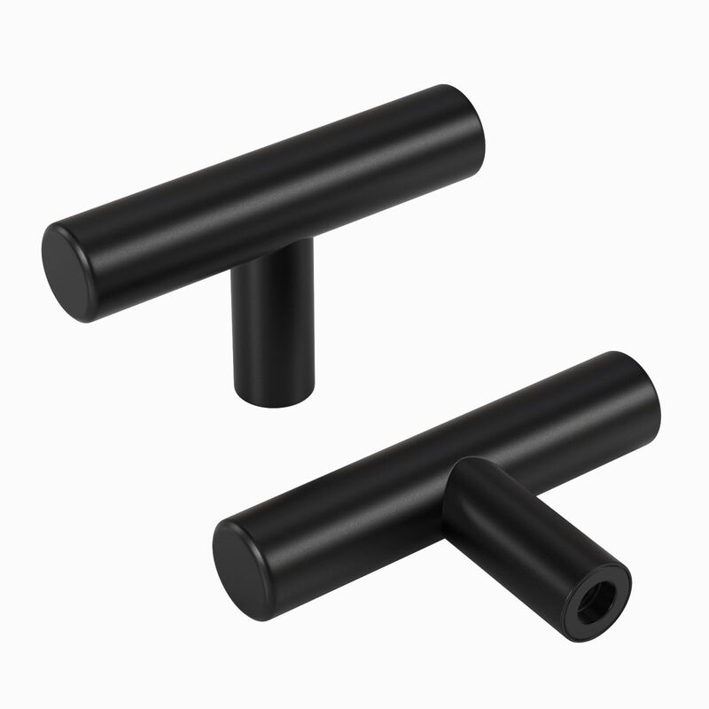 homdiy Black Cabinet Handles 30Pack Single Hole Kitchen Drawer Pulls and Knobs Stainless Steel Cabinet Hardware for Bathroom, Cu