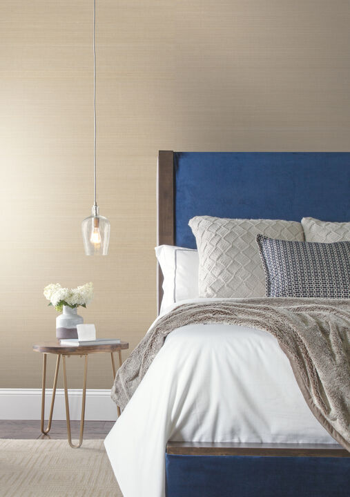 Abaca Weave Beige Wallpaper