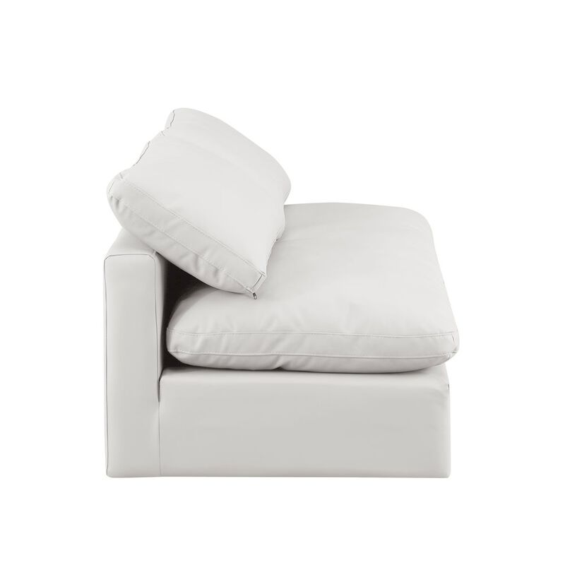Meridian Furniture Indulge Cream Vegan Leather Modular Sofa