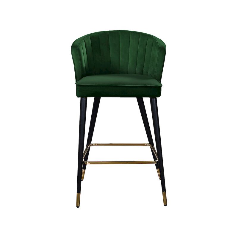 Meridian Furniture Cassie Velvet Stool, Set of 2