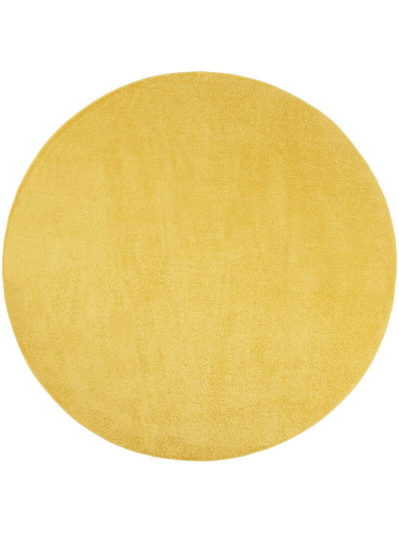 Nourison Essentials NRE01 Yellow 8' x Round Rug image number 0