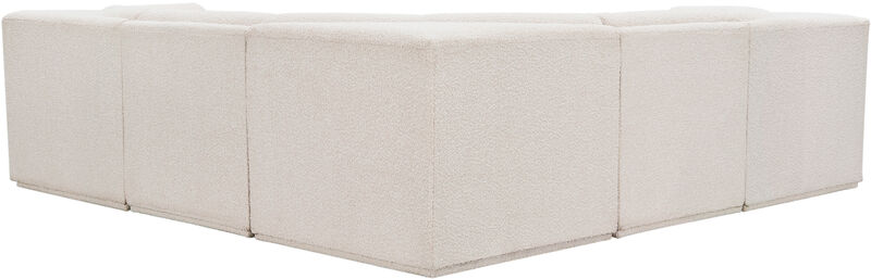 Meridian Furniture Ollie Cream Boucle Fabric Modular Sectional