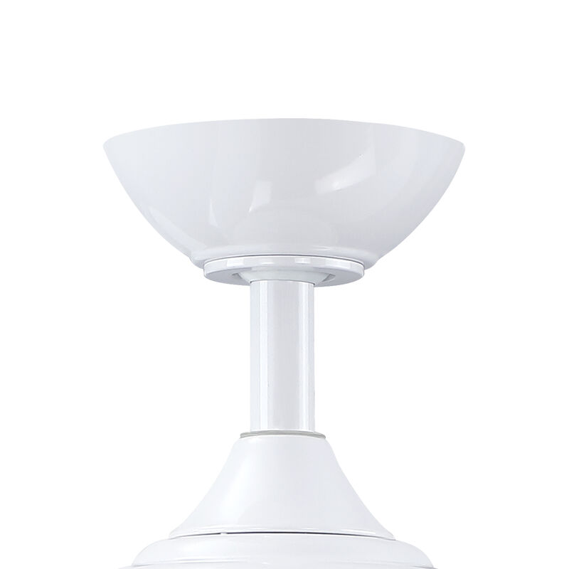 52" Modern White Reversible Dimmable 3 Aero Blades Ceiling Fan with Light and Remote for Bedroom, Living Room or Office image number 7