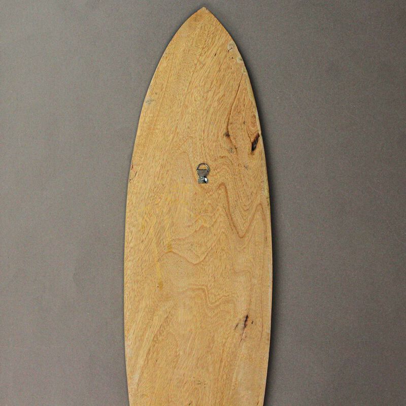 32 Inch Wooden Surfboard Decorative Wall Hanging Beach Decor - Natural image number 2