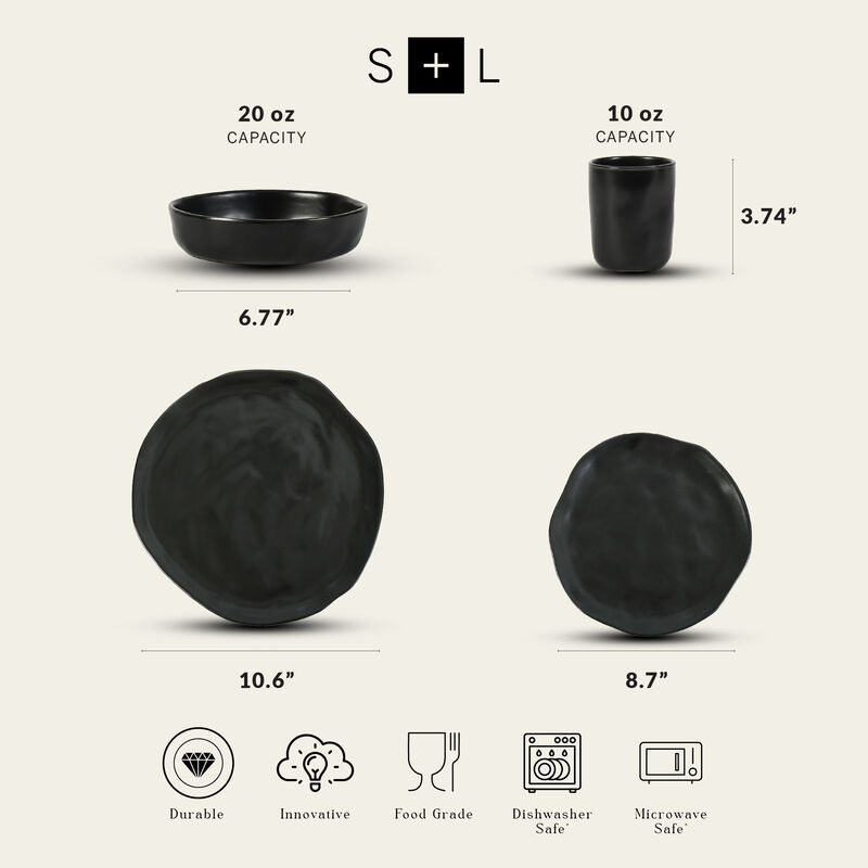 Stone by Mercer Project Hekonda Stoneware 16 Piece Dinnerware Set