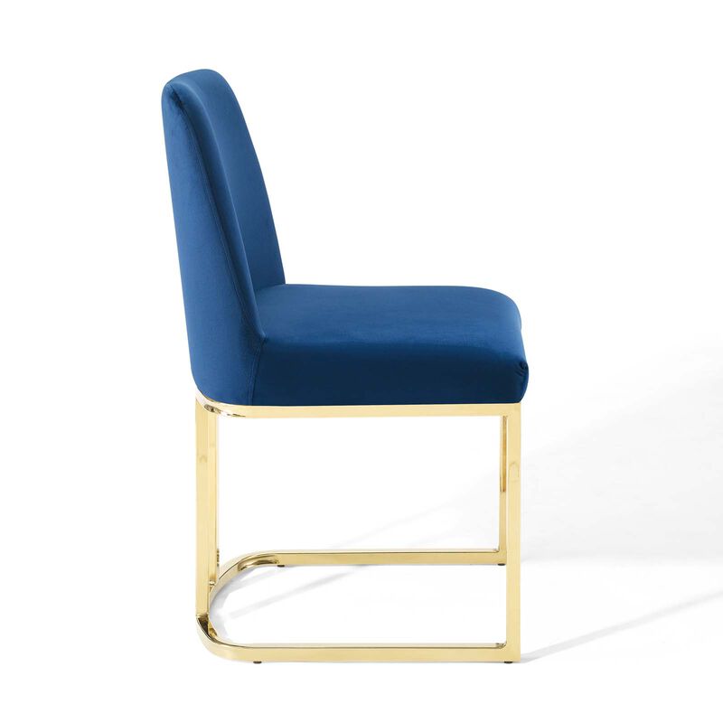 Amplify Sled Base Performance Velvet Dining Side Chair image number 4