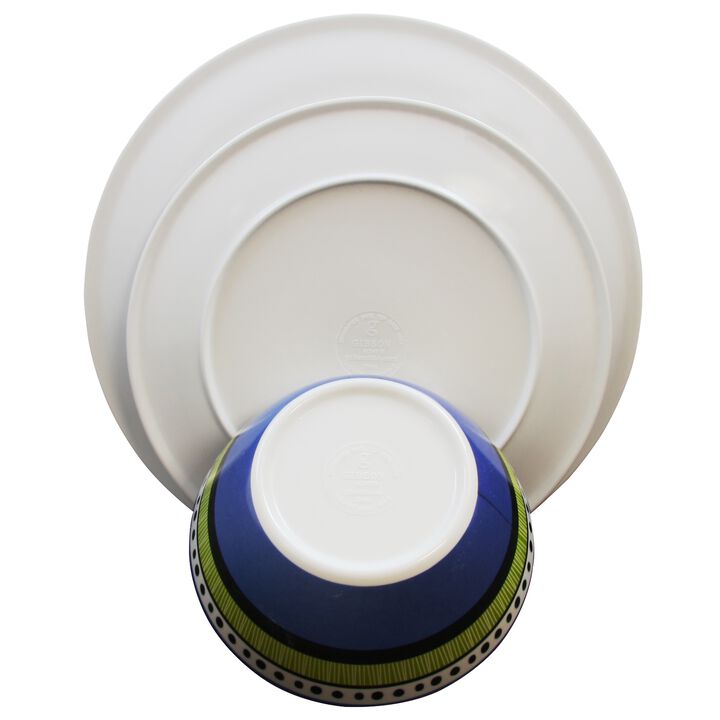 Gibson Almira 12-Piece Dinnerware Set in 4 Assorted Colors