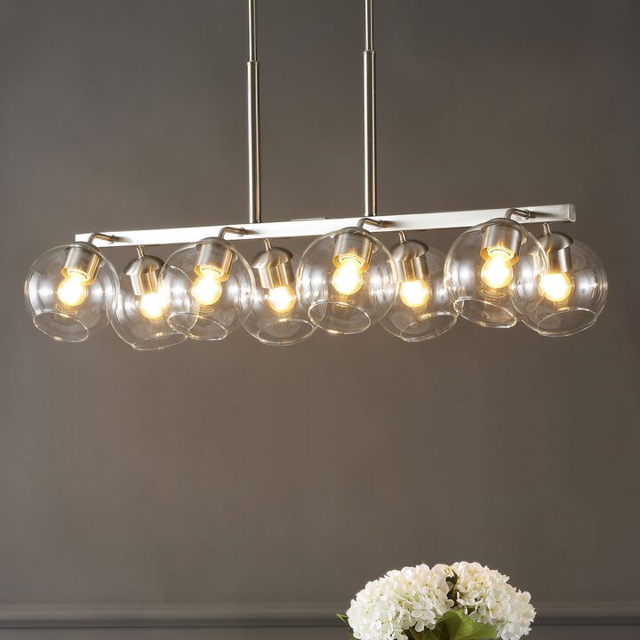 Julian Farmhouse Bohemian Iron/Glass Linear LED Pendant