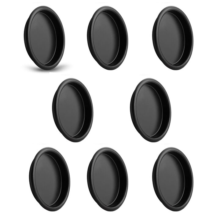 HOMOTEK 8 Pack Closet Door Finger Pulls, 2-1/8Round Sliding Door Handles, Bypass Door Pulls Recessed Door Pulls, Cabinet Pulls,