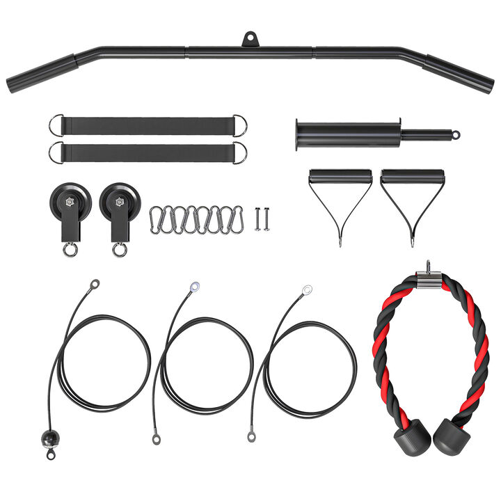 Hivvago Home Gym Cable Pulley System with Loading Pin for LAT Pull Down