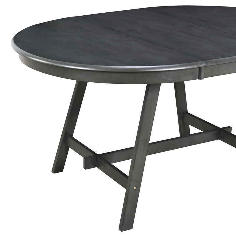 Merax Wood Round Extendable Dining Table