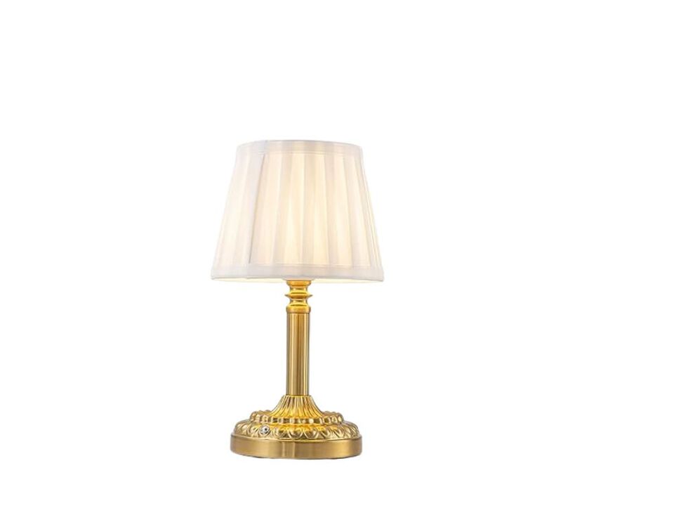 Table Lamp &ndash; Cordless Touch 3‑Way Dimmable Pleated Shade Rechargeable LED Nightstand