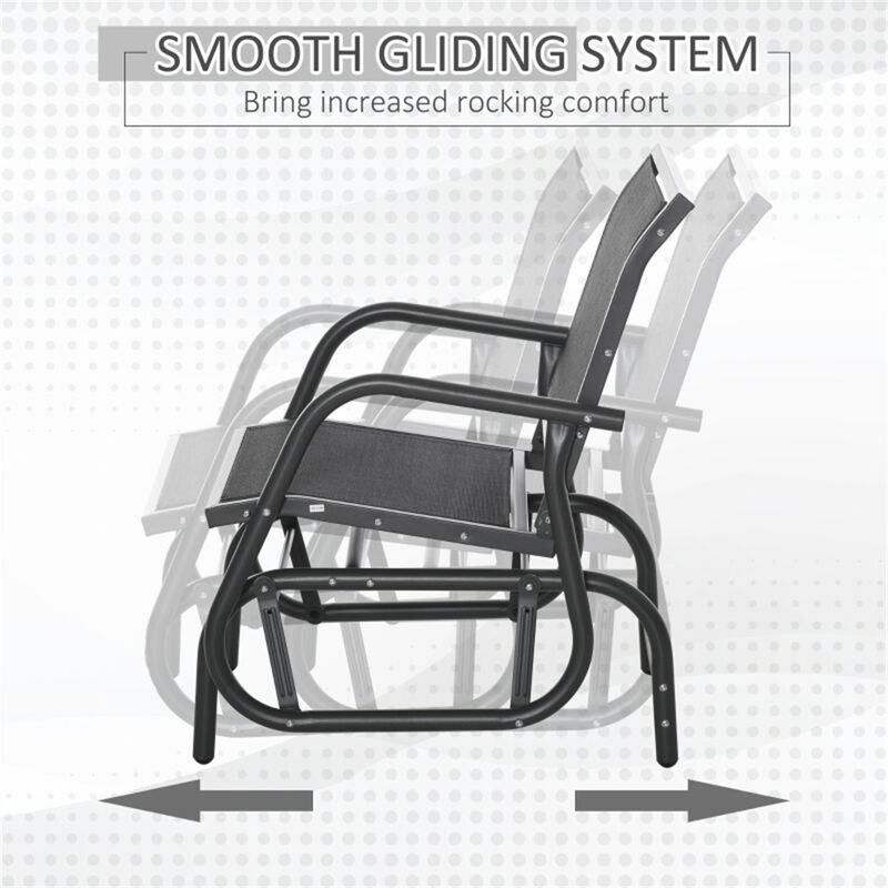 Weather-Resistant Outdoor Rocking Chair, Durable Patio Chair for Backyard or Porch Seating image number 3