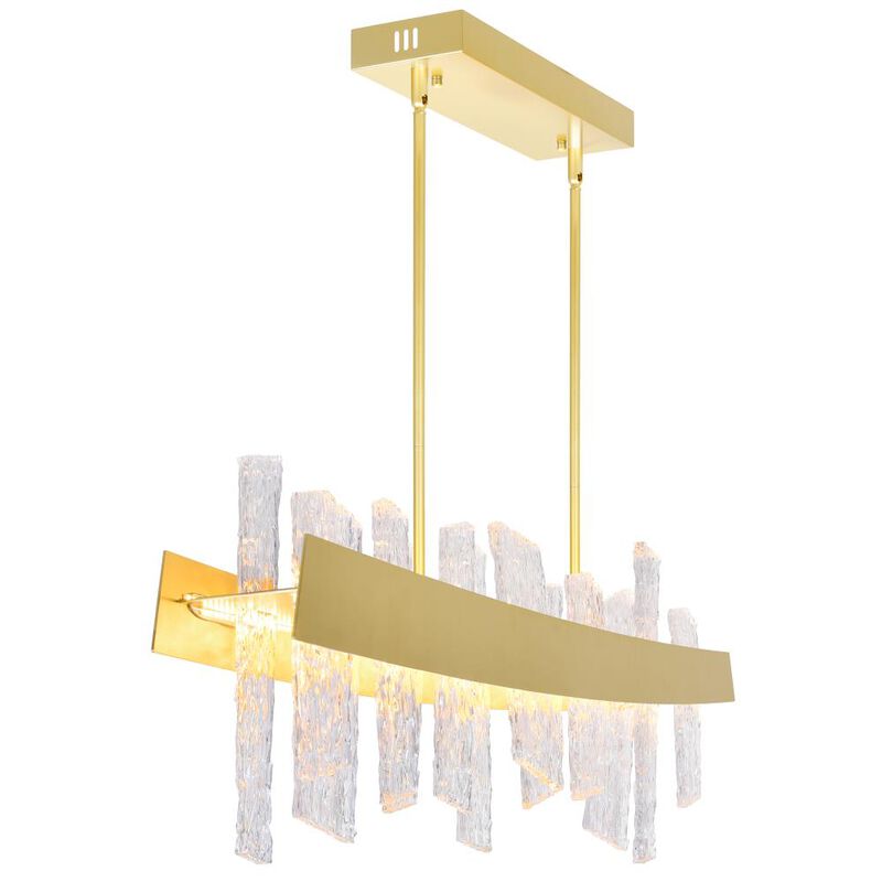 Guadiana 39 in LED Satin Gold Chandelier