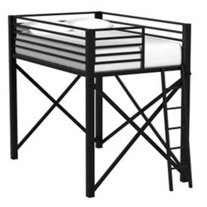 Talia Black Full Loft Bed