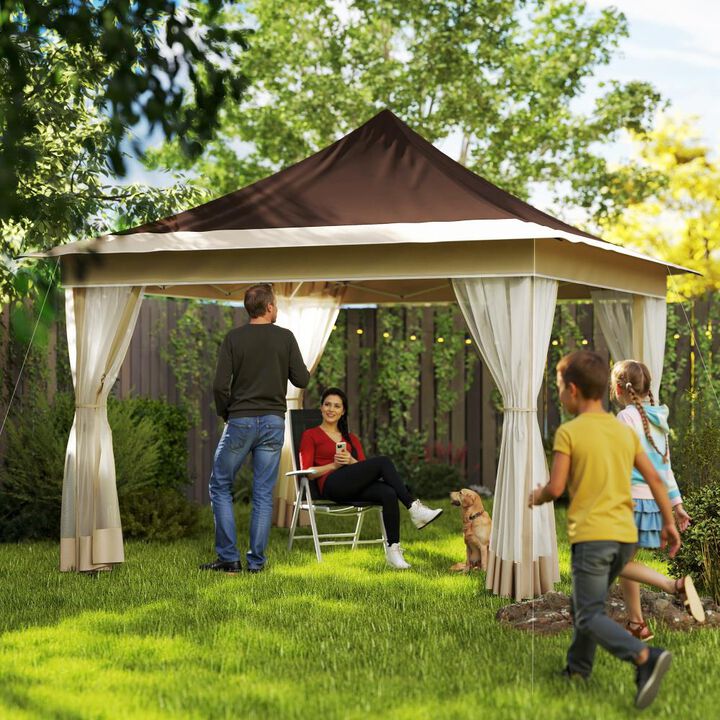Hivvago 12x12 Pop Up Canopy Tent with Mesh