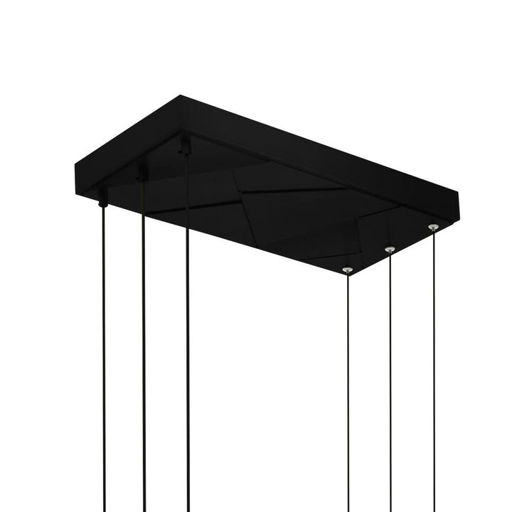 Saber Integrated LED Black Chandelier