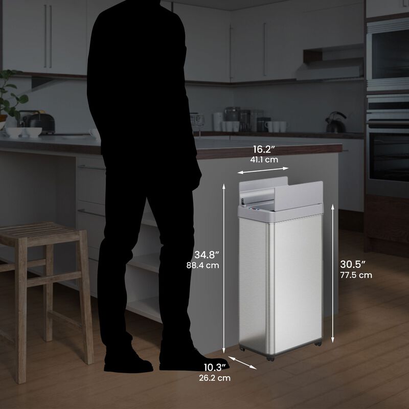 iTouchless 18 Gallon Wings Lid Sensor Trash Can