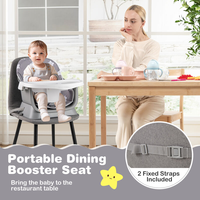 Convertible 16 in 1 Baby Highchair with Activity Center for Toddlers and Infants image number 4