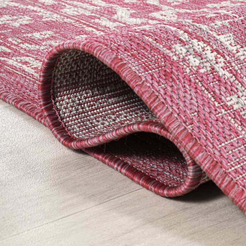 Malta Bohemian Medallion Textured Weave Indoor/Outdoor Area Rug