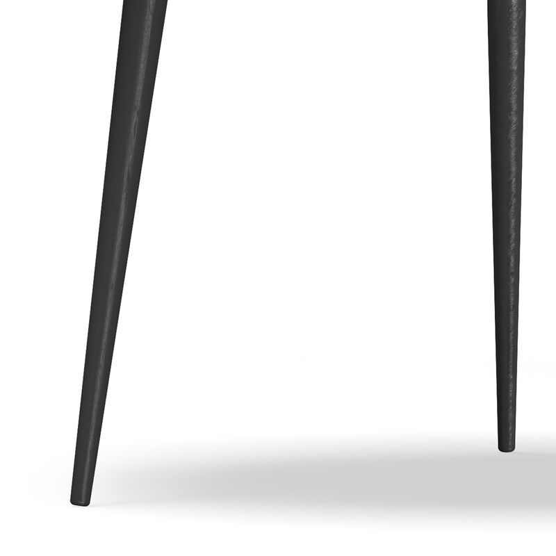 Clairmont SOLID ACACIA WOOD 30 inch Wide Round Modern Industrial Coffee Table in Cognac