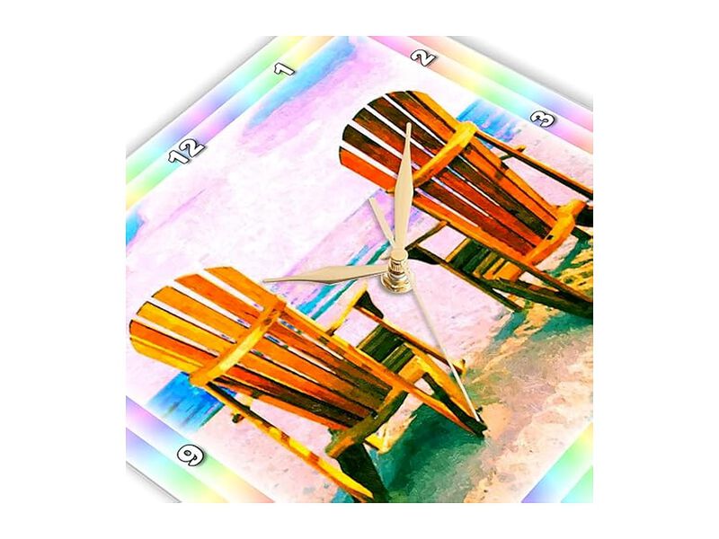 Adirondack Chairs Wall Clock 10 Inch Home Decor image number 3